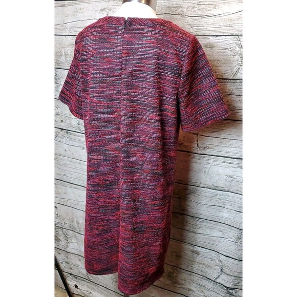 LOFT red pocketed tweed shift dress Size Large - Picture 5 of 9
